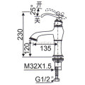 Quality Restroom Vintage Basin Faucet Tap Set